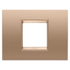 GEWISS - GEWGW16202XE PLACCA LUX 2M METALLO RAME CHIARO