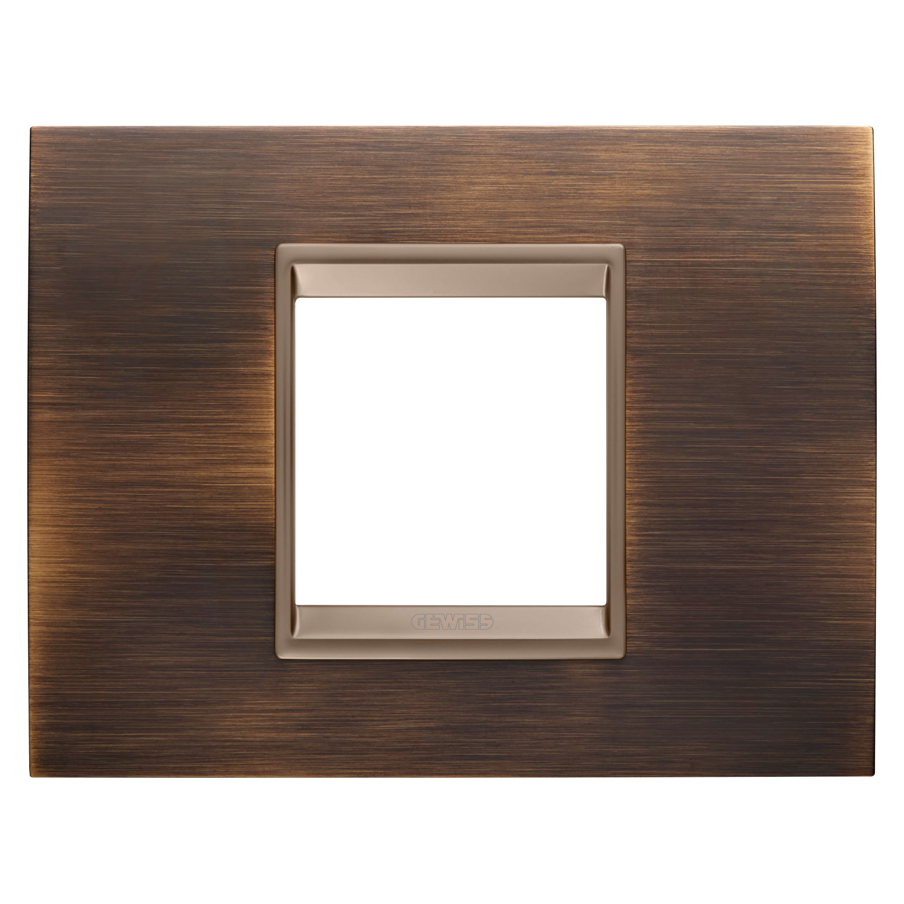 GEWISS - GEWGW16202XQ PLACCA LUX 2M MET. OTTONE ANTICO