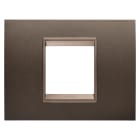 GEWISS - GEWGW16202XV PLACCA LUX 2M METALLO ANODIC BROWN