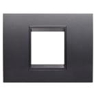 GEWISS - GEWGW16202YA PLACCA LUX - IN TECNOPOLIMERO - 2 POSTI - ARDESIA ABSOLUTE - CORNICE ARDESIA OPACO - CHORUSMART