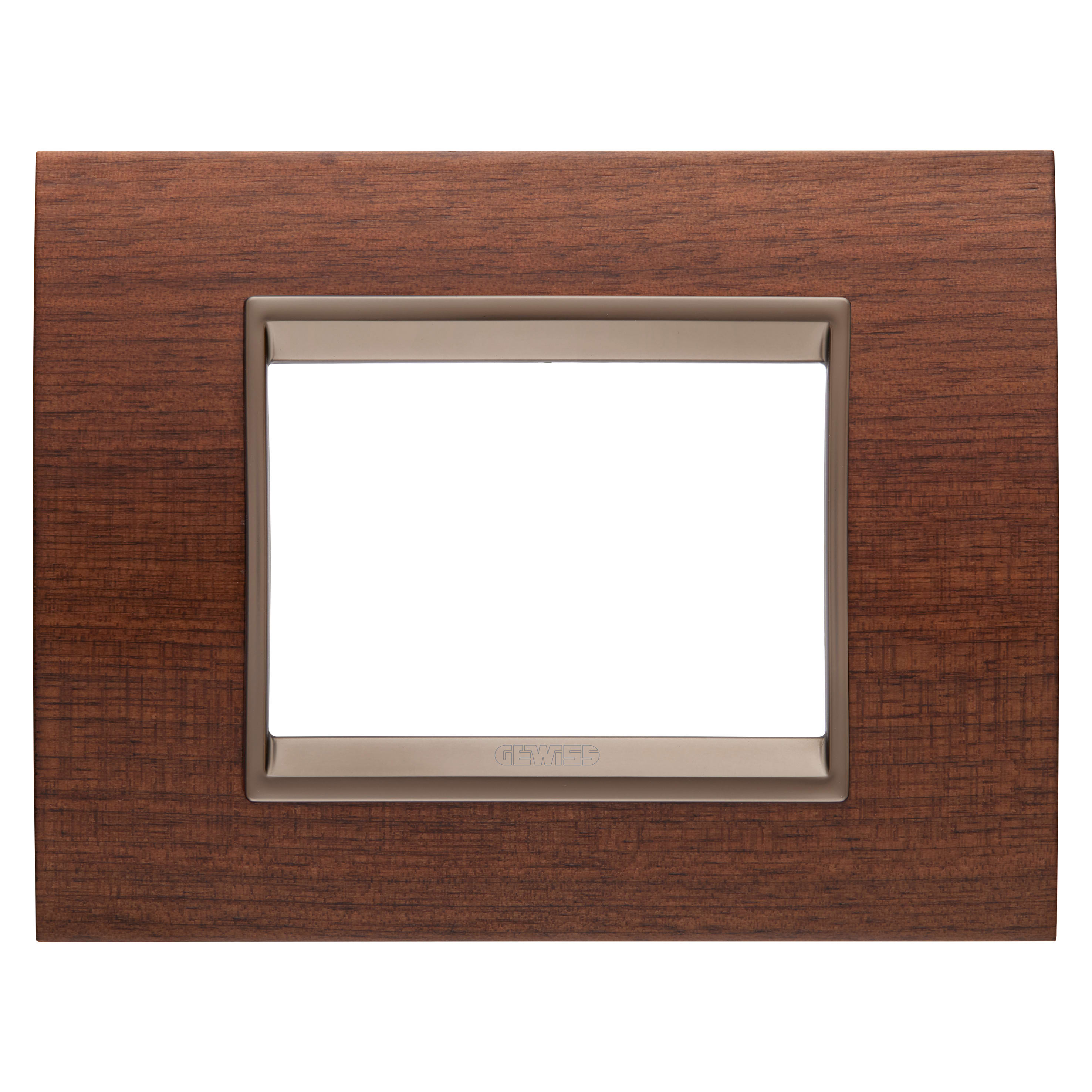GEWISS - GEWGW16203WU PLACCA LUX 3M LEGNO NOCE
