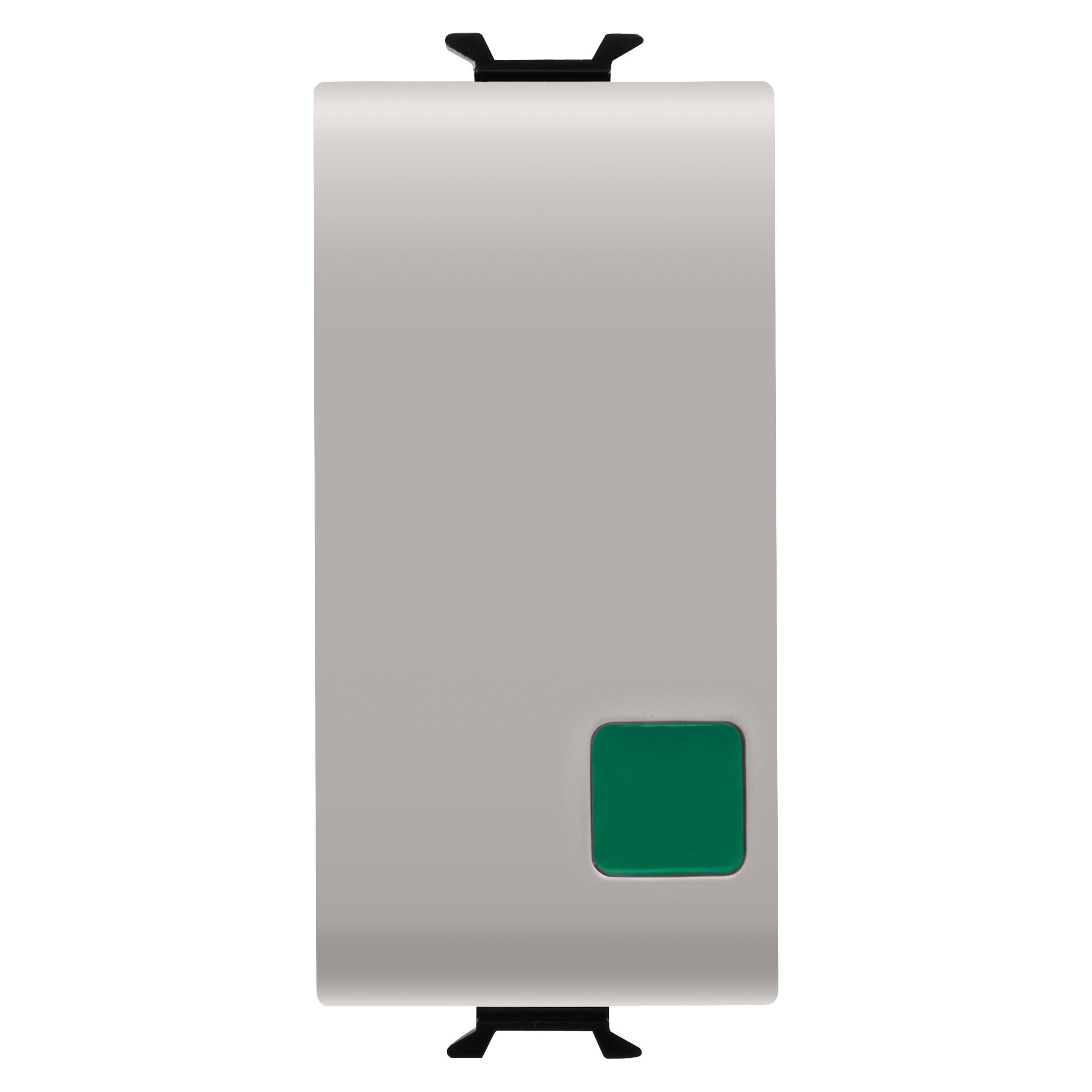 GEWISS - GEWGW13139 PULSANTE UNIPOLARE 250V ac - NA+NC 16A - MARCIA - LENTE VERDE - 1 MODULO - NATURAL BEIGE SATINATO - CHORUSMART