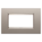 GEWISS - GEWGW16204XP PLACCA LUX - IN METALLO - 4 POSTI - BRONZO PERLATO - CORNICE BRONZO CHIARO OPACO - CHORUSMART