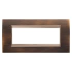 GEWISS - GEWGW16206XQ PLACCA LUX - IN METALLO - 6 POSTI - OTTONE ANTICO - CORNICE BRONZO SCURO OPACO - CHORUSMART