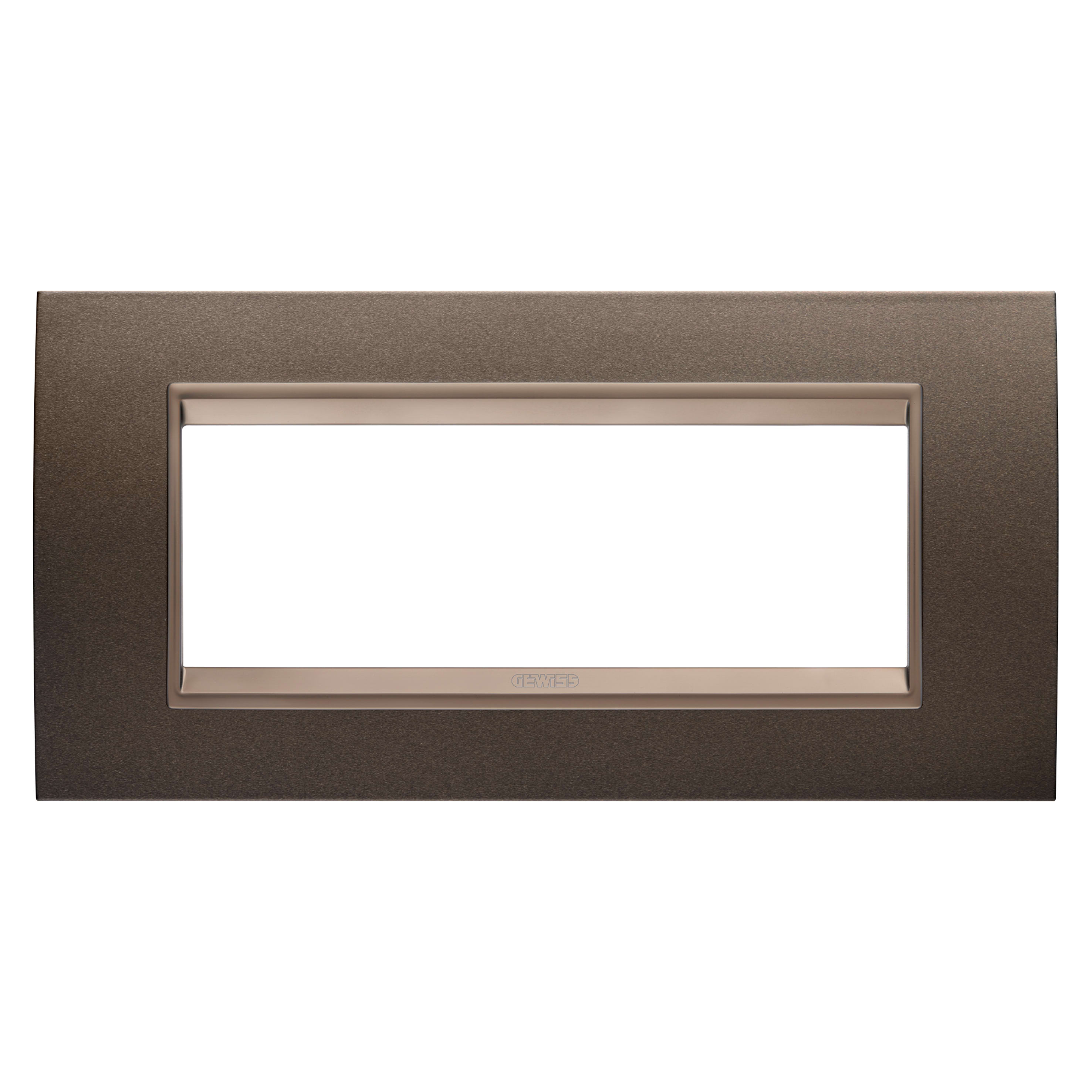 GEWISS - GEWGW16206XV PLACCA LUX 6M METALLO ANODIC BROWN