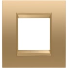 GEWISS - GEWGW16222XG PLACCA LUX INTERNATIONAL - IN METALLO - 2 POSTI - ORO - CORNICE ORO OPACO - CHORUSMART