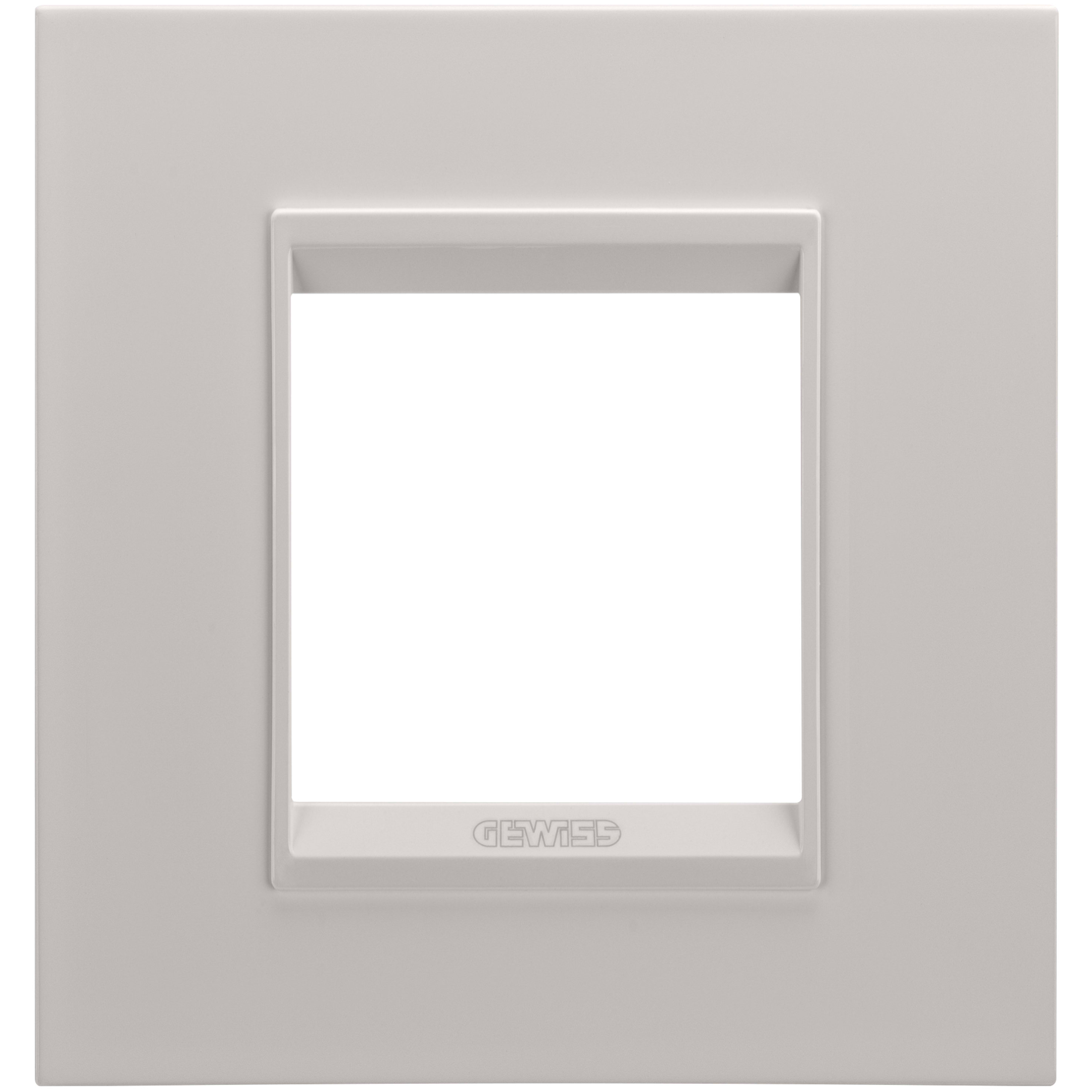 GEWISS - GEWGW16222XL PLACCA LUX INTERNATIONAL - IN METALLO - 2 POSTI - NATURAL BEIGE MONOCHROME - CHORUSMART