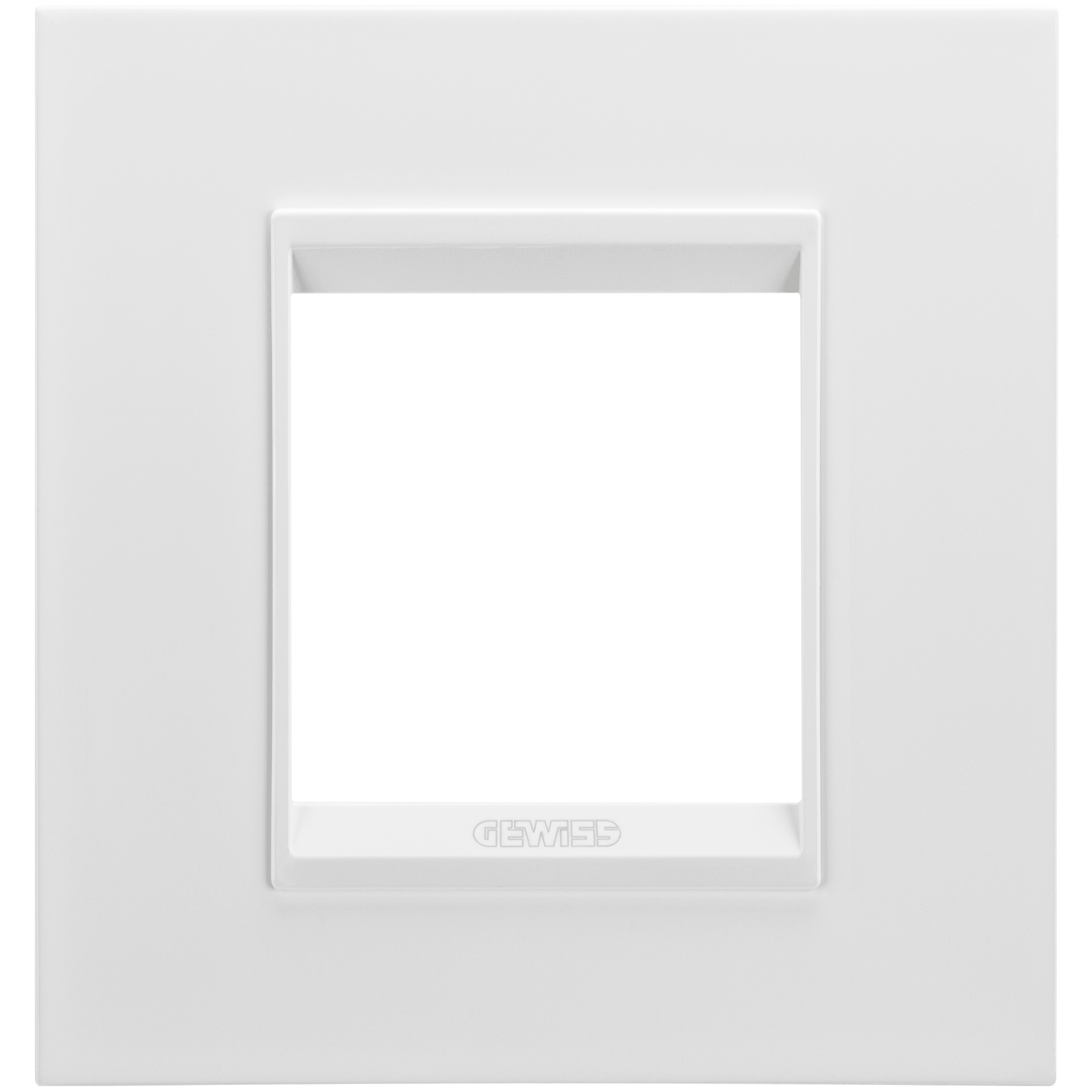 GEWISS - GEWGW16222XW PLACCA LUX INTERNATIONAL - IN METALLO - 2 POSTI - BIANCO SATINATO MONOCHROME - CHORUSMART