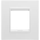GEWISS - GEWGW16222XW PLACCA LUX INTERNATIONAL - IN METALLO - 2 POSTI - BIANCO SATINATO MONOCHROME - CHORUSMART