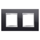 GEWISS - GEWGW16223TN PLACCA LUX INTERNATIONAL - IN TECNOPOLIMERO - 2+2 POSTI ORIZZONTALE - NERO TONER - CHORUSMART