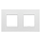 GEWISS - GEWGW16223XW PLACCA LUX INTERNATIONAL - IN METALLO - 2+2 POSTI ORIZZONTALE - BIANCO SATINATO MONOCHROME - CHORUSMART