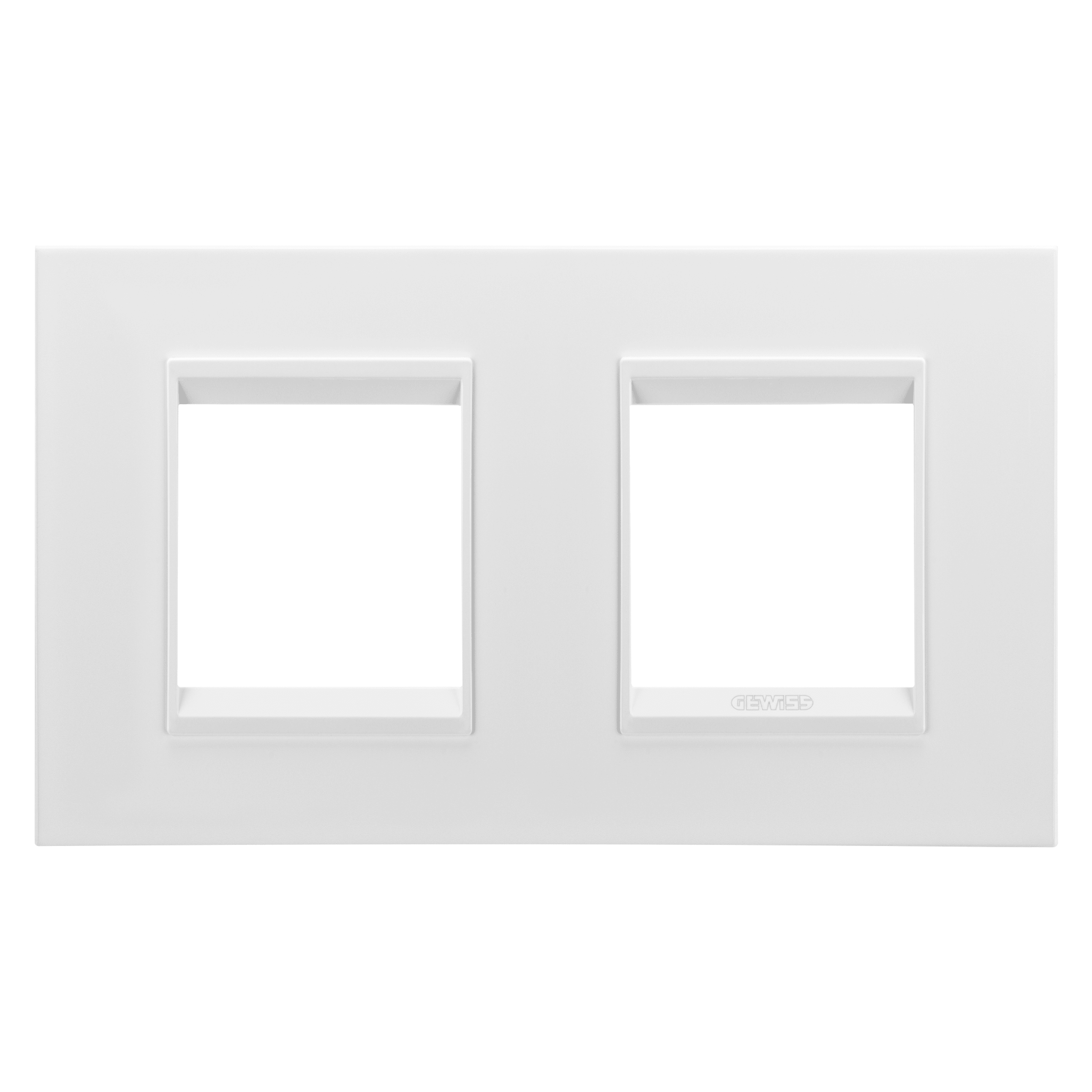 GEWISS - GEWGW16223XW PLACCA LUX INT.2+2M O MET.BIANCO SAT.