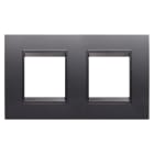 GEWISS - GEWGW16223YA PLACCA LUX INTERNATIONAL - IN TECNOPOLIMERO VERNICIATO - 2+2 POSTI ORIZZONTALE - ARDESIA ABSOLUTE - CORNICE ARDESIA OPACO - CHORUSMART