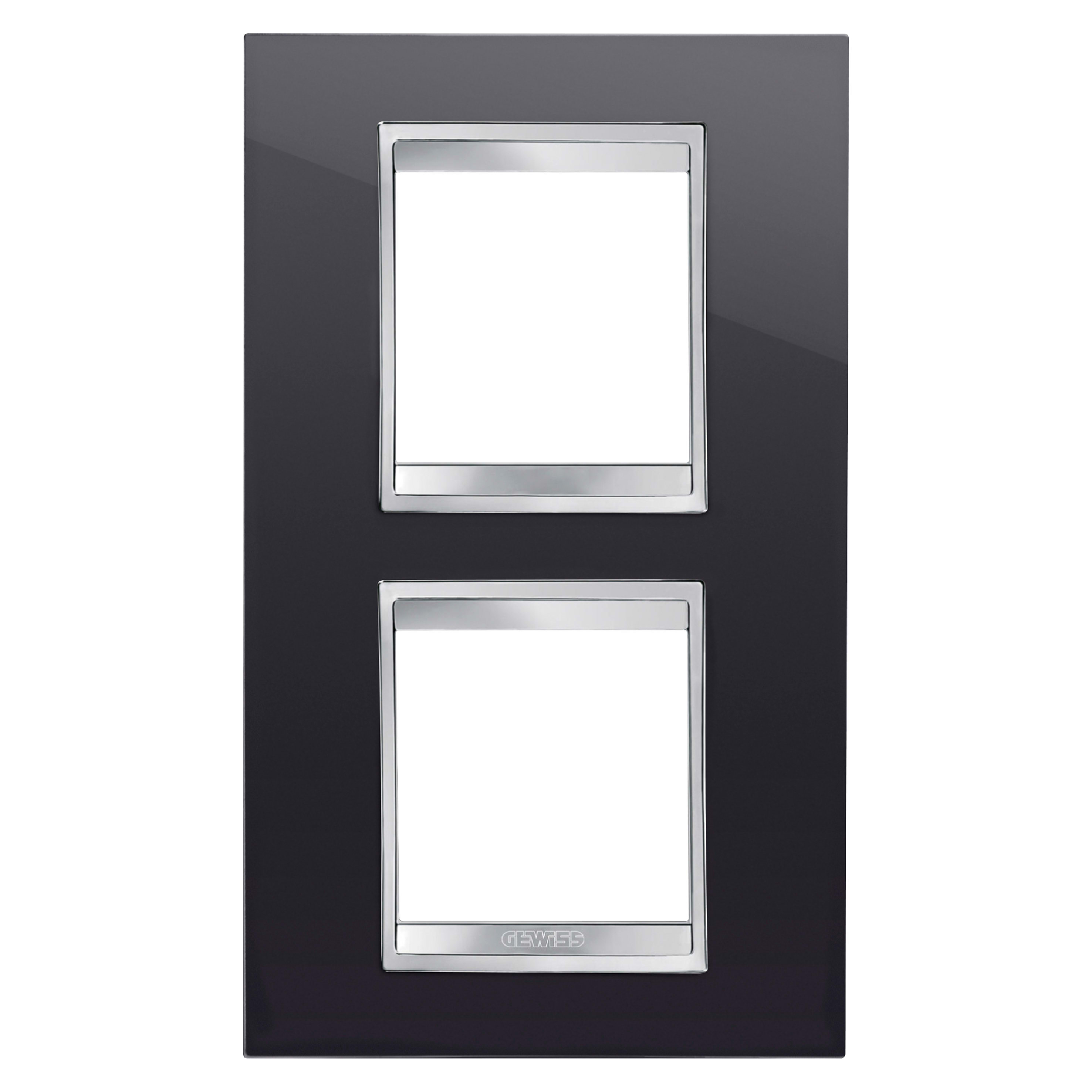 GEWISS - GEWGW16224TN PLACCA LUX INT.2+2M V.71 NERO TONER