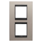 GEWISS - GEWGW16224WS PLACCA LUX INT.2+2M V MET.ALLU SP.LAVY