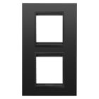 GEWISS - GEWGW16224XM PLACCA LUX INT.2+2M V MET.ERO SATINATO