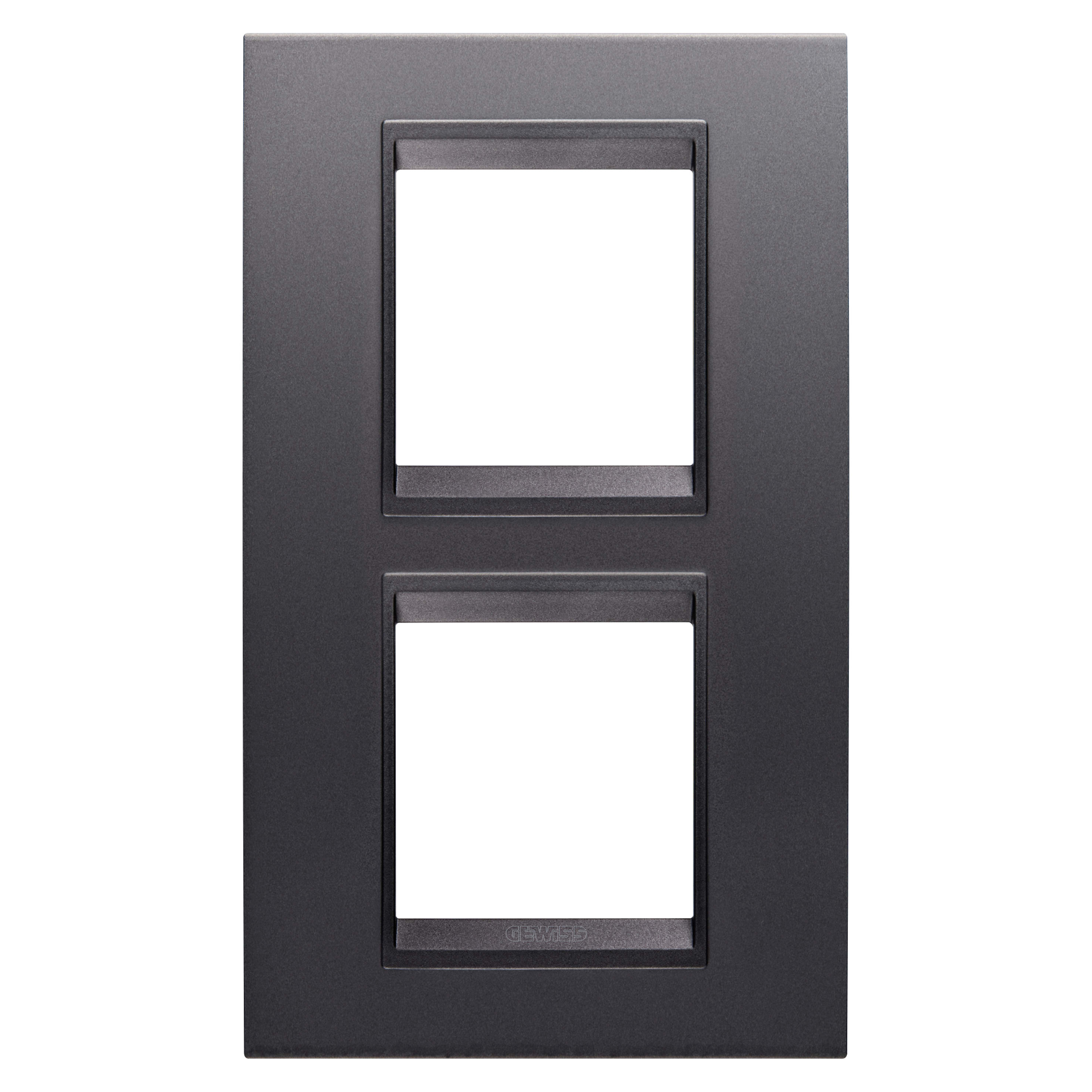 GEWISS - GEWGW16224YA PLACCA LUX INTERNATIONAL - IN TECNOPOLIMERO VERNICIATO - 2+2 POSTI VERTICALE - ARDESIA ABSOLUTE - CORNICE ARDESIA OPACO - CHORUSMART