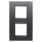 GEWISS - GEWGW16224YA PLACCA LUX INTERNATIONAL - IN TECNOPOLIMERO VERNICIATO - 2+2 POSTI VERTICALE - ARDESIA ABSOLUTE - CORNICE ARDESIA OPACO - CHORUSMART