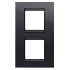 GEWISS - GEWGW16224YN PLACCA LUX INTERNATIONAL - IN TECNOPOLIMERO - 2+2 POSTI VERTICALE - NERO TONER LAVY - CORNICE NERO OPACO - CHORUSMART