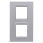 GEWISS - GEWGW16224YT PLACCA LUX INT.2+2M V TITANIO MONOC.