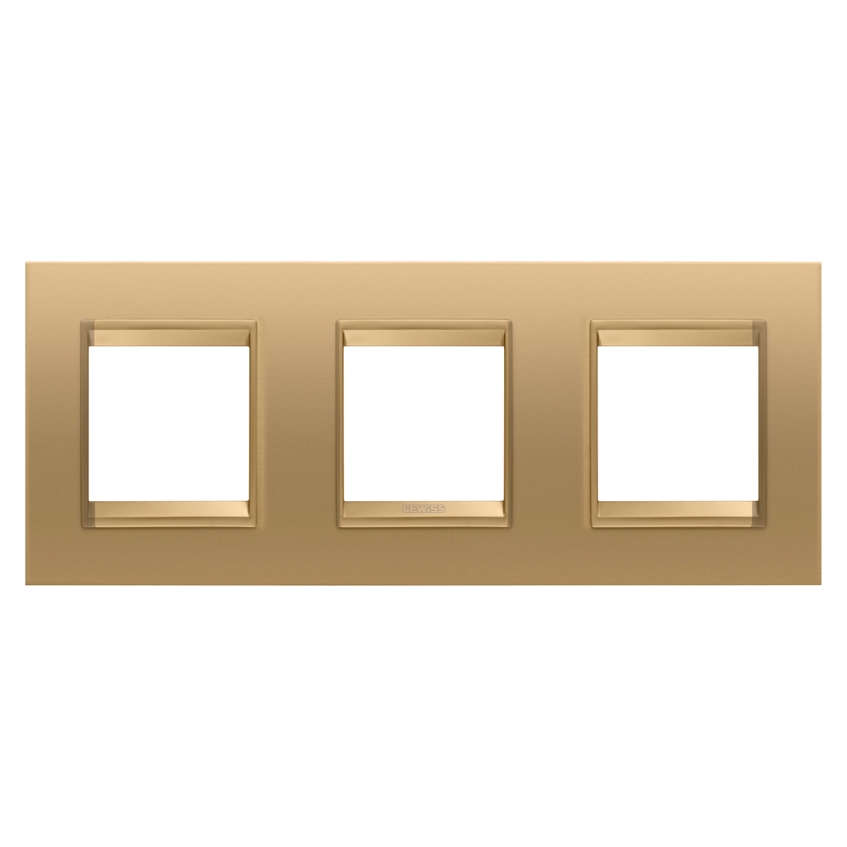 GEWISS - GEWGW16226XG PLACCA LUX INT.2+2+2M O MET.ORO