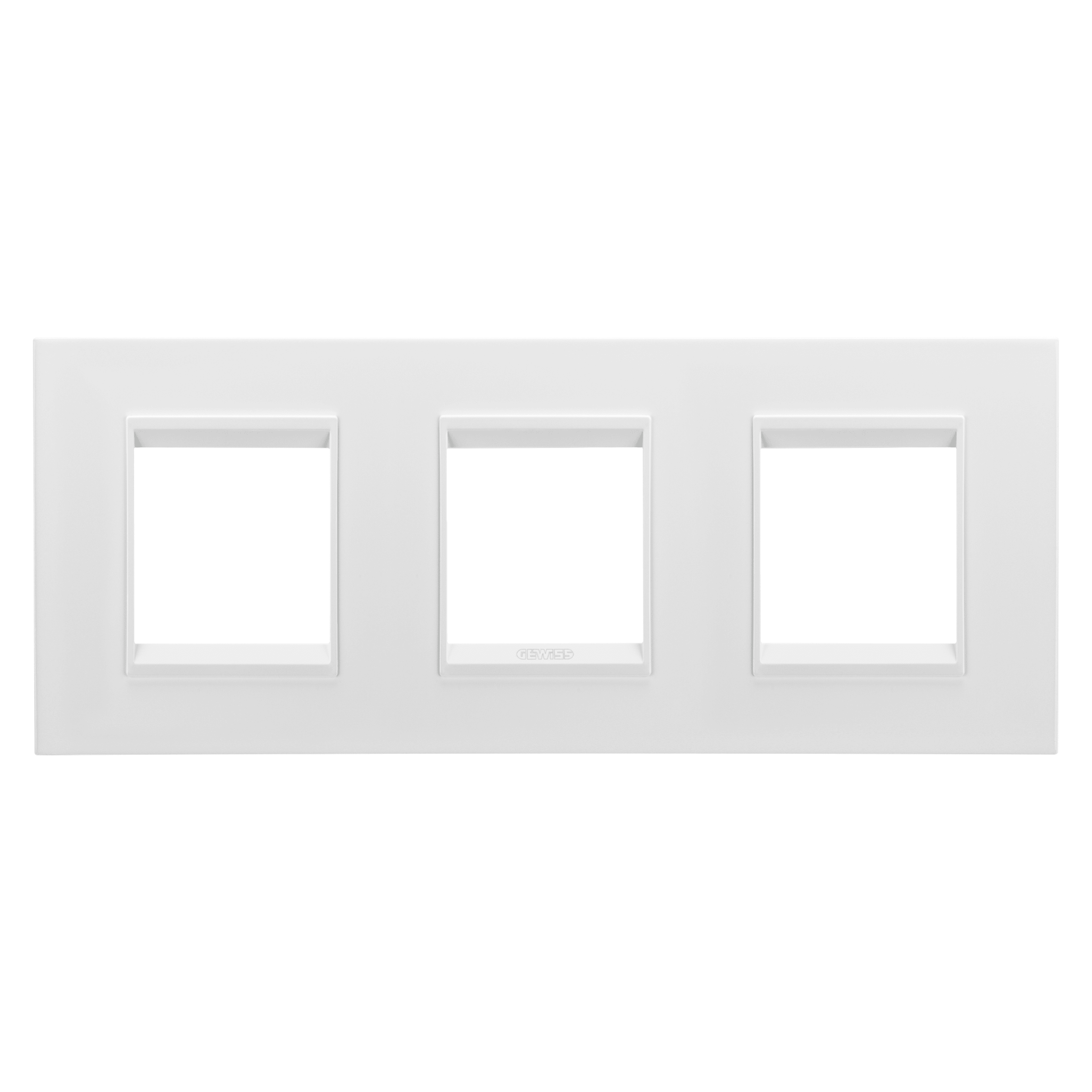 GEWISS - GEWGW16226XW PLACCA LUX INT.2+2+2M O MET.BIANCO SAT.