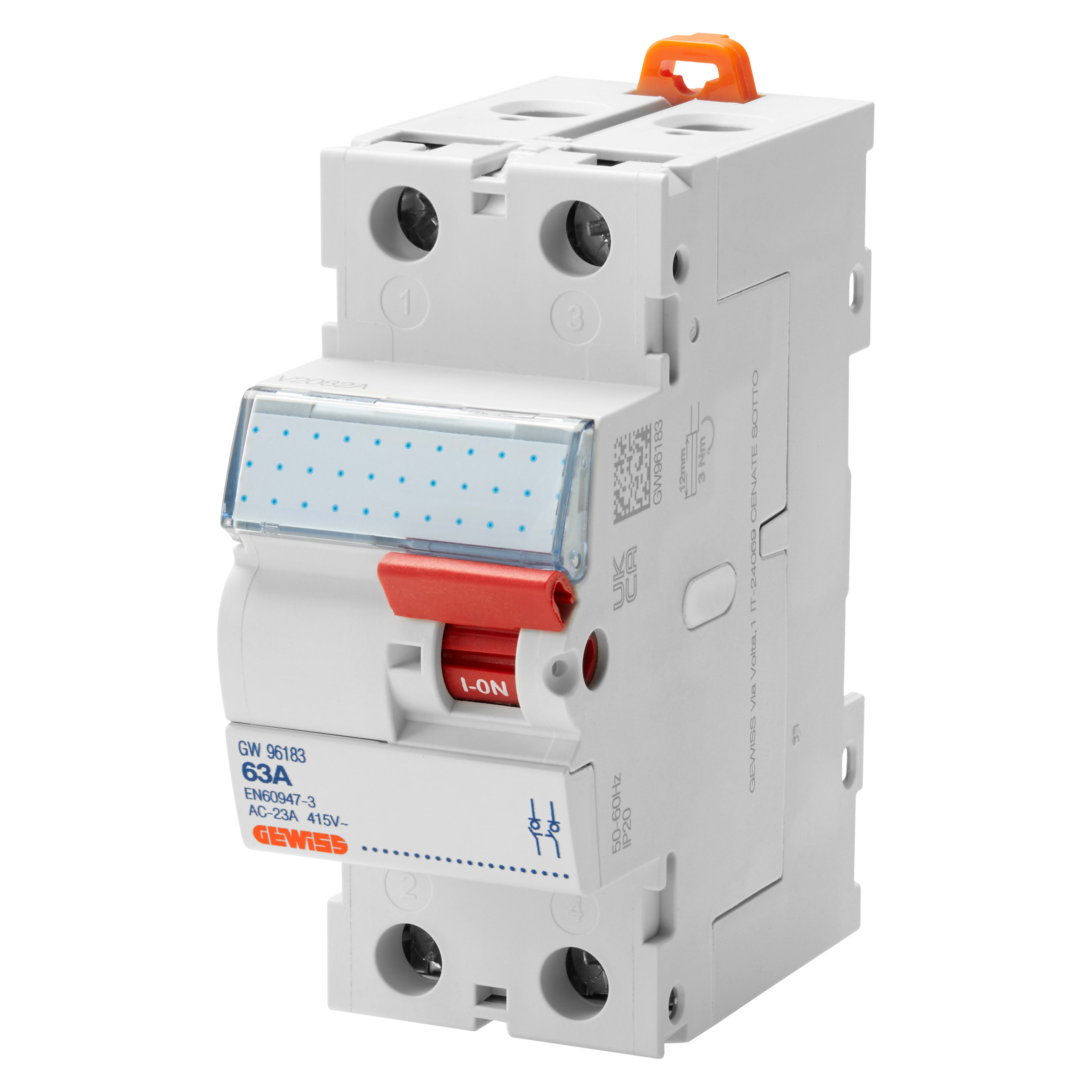 GEWISS - GEWGW96183 INT.MANOVRA-SEZIONATORE ACC.2P 63A