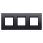 GEWISS - GEWGW16226YN PLACCA LUX INTERNATIONAL - IN TECNOPOLIMERO - 2+2+2 POSTI ORIZZONTALE - NERO TONER LAVY - CORNICE NERO OPACO - CHORUSMART