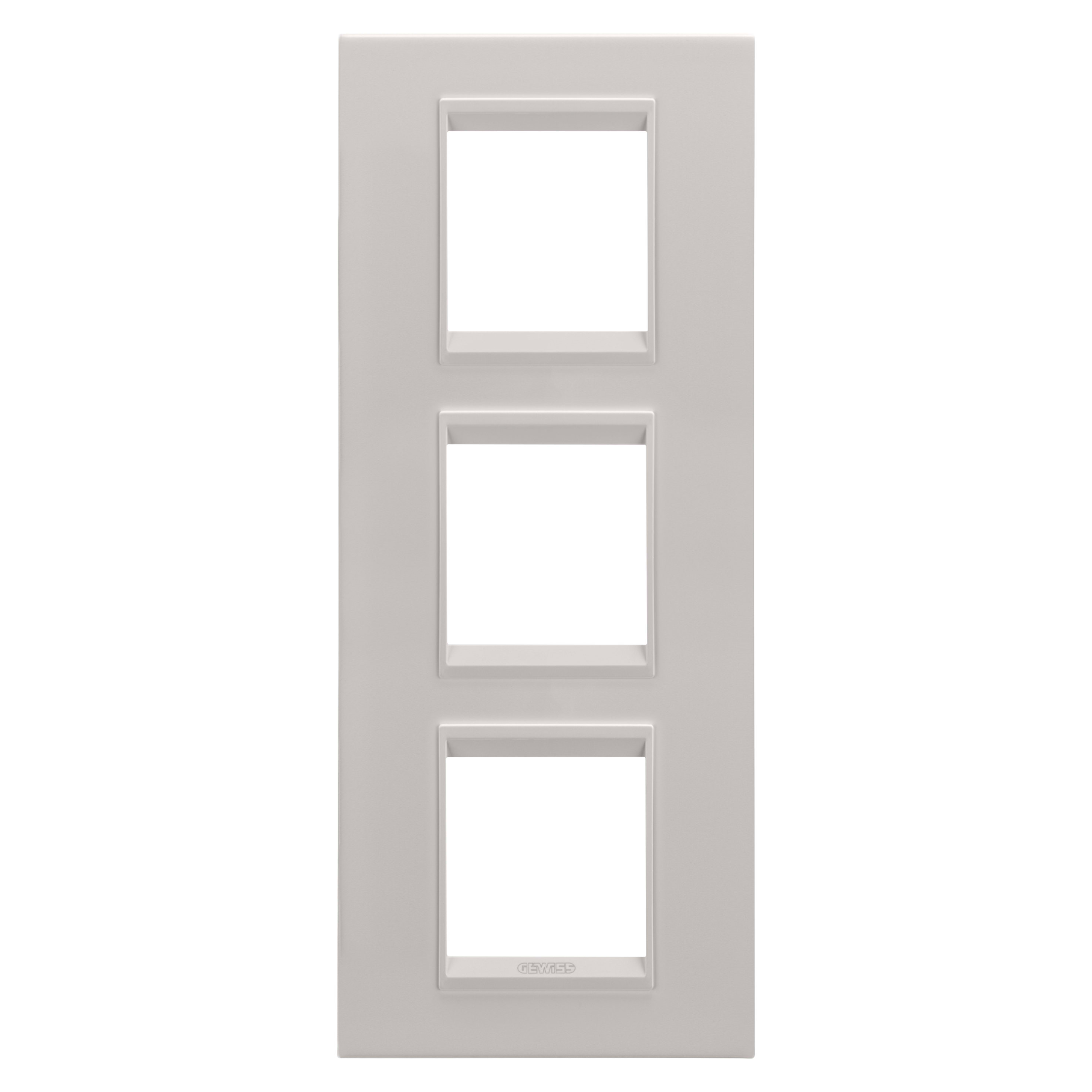 GEWISS - GEWGW16227XL PLACCA LUX INT.2+2+2M V MET.NAT.BEIGE