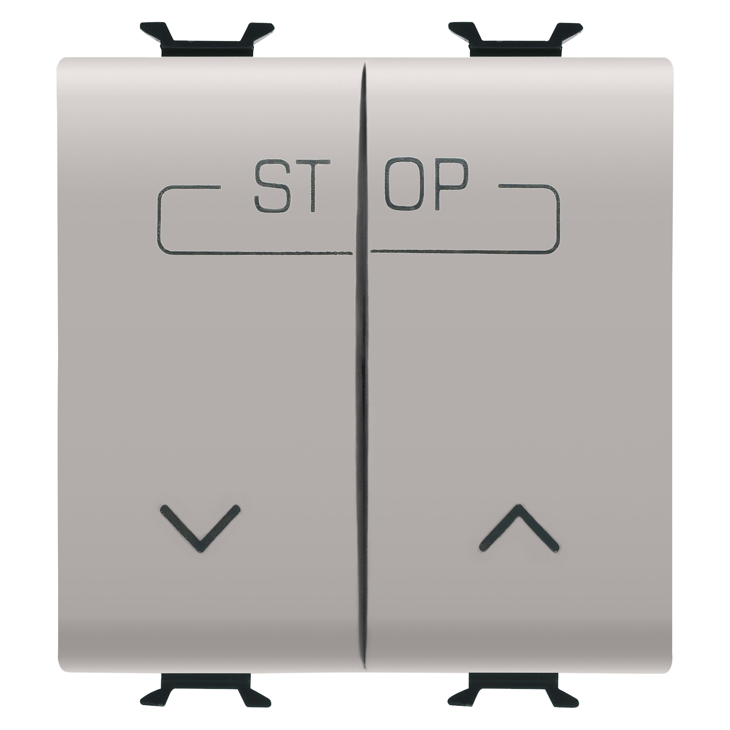 GEWISS - GEWGW13160F DOPPIO PULSANTE 250V ac - MORSETTI CABLAGGIO RAPIDO - UNIPOLARE NA 16A - SIMBOLO SU-GIU'-STOP - 2 MODULI - NATURAL BEIGE SATINATO - CHORUSMART