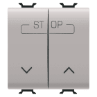GEWISS - GEWGW13160F DOPPIO PULSANTE 250V ac - MORSETTI CABLAGGIO RAPIDO - UNIPOLARE NA 16A - SIMBOLO SU-GIU'-STOP - 2 MODULI - NATURAL BEIGE SATINATO - CHORUSMART
