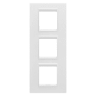 GEWISS - GEWGW16227XW PLACCA LUX INTERNATIONAL - IN METALLO - 2+2+2 POSTI VERTICALE - BIANCO SATINATO MONOCHROME - CHORUSMART