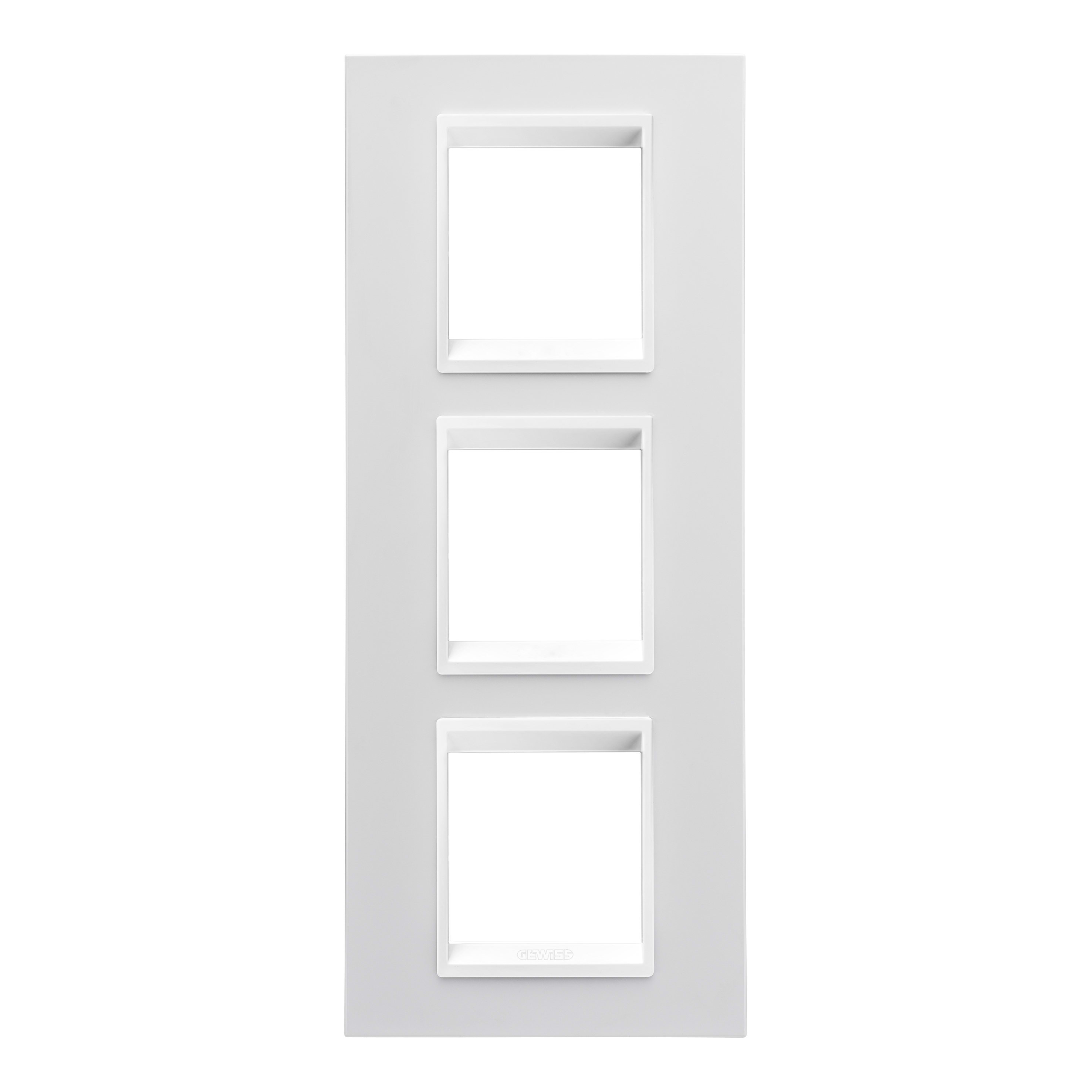 GEWISS - GEWGW16227YB PLACCA LUX INT. 2+2+2M V.MONOCHROME BIAN