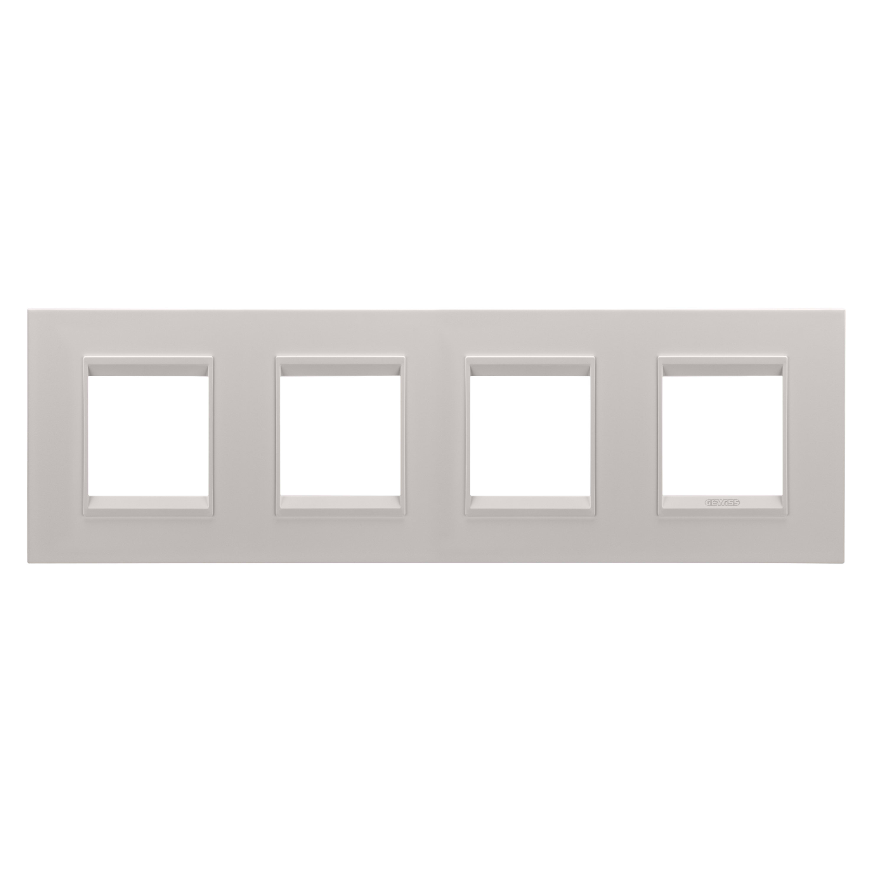 GEWISS - GEWGW16228XL PLACCA LUX INTERNATIONAL - IN METALLO - 2+2+2+2 POSTI ORIZZONTALE - NATURAL BEIGE MONOCHROME - CHORUSMART