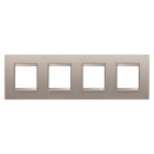 GEWISS - GEWGW16228XS PLACCA LUX INT.2+2+2+2M O MET.ALLU SPAZZ