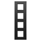 GEWISS - GEWGW16229XM PLACCA LUX INT.2+2+2+2M V MET.NERO SAT.