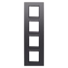 GEWISS - GEWGW16229YA PLACCA LUX INTERNATIONAL - IN TECNOPOLIMERO VERNICIATO - 2+2+2+2 POSTI VERTICALE - ARDESIA ABSOLUTE - CORNICE ARDESIA OPACO - CHORUSMART
