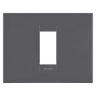 GEWISS - GEWGW16401VN PLACCA GEO - IN TECNOPOLIMERO VERNICIATO - 1 POSTO - NERO SATINATO - CHORUSMART