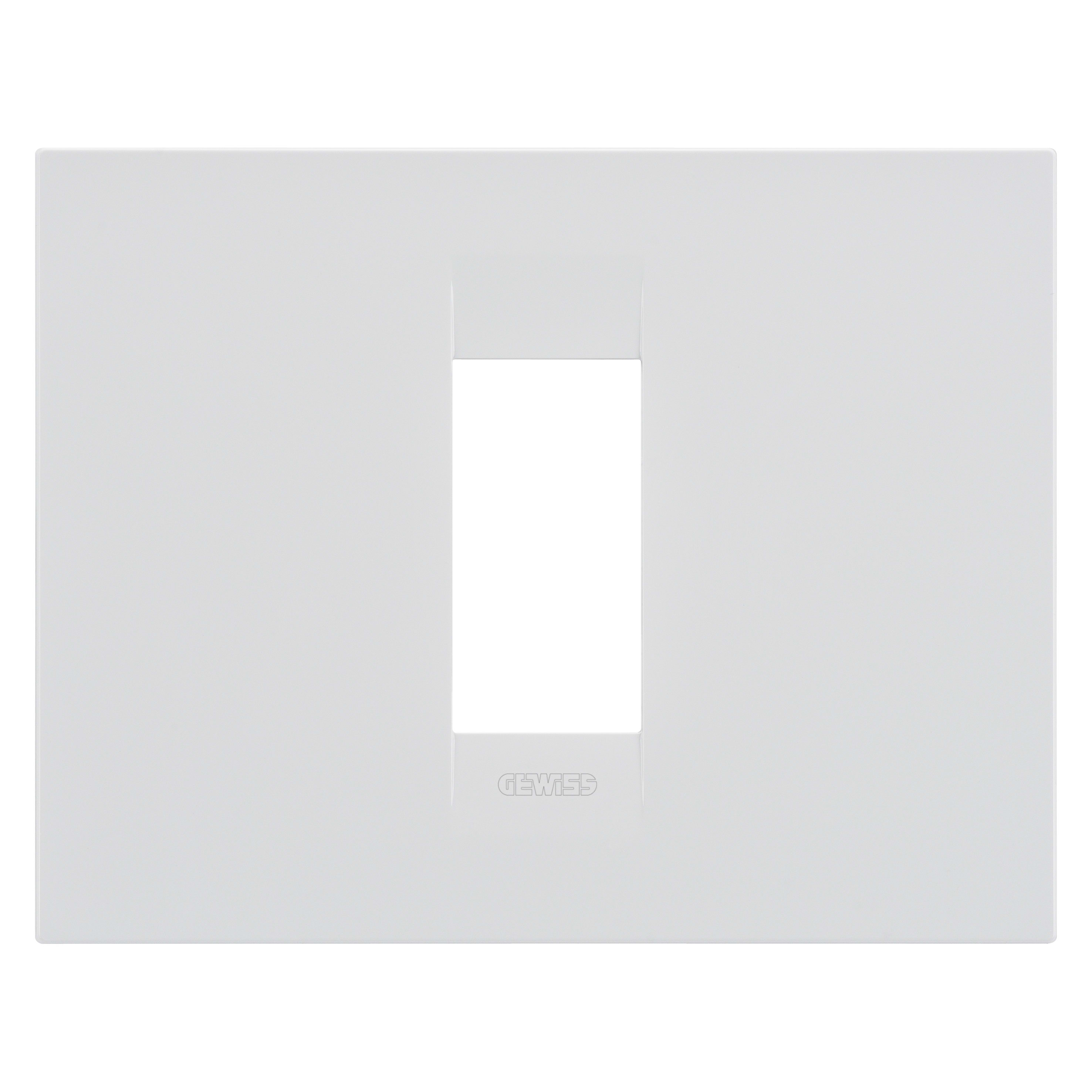 GEWISS - GEWGW16401VW PLACCA GEO - IN TECNOPOLIMERO VERNICIATO - 1 POSTO - BIANCO SATINATO - CHORUSMART