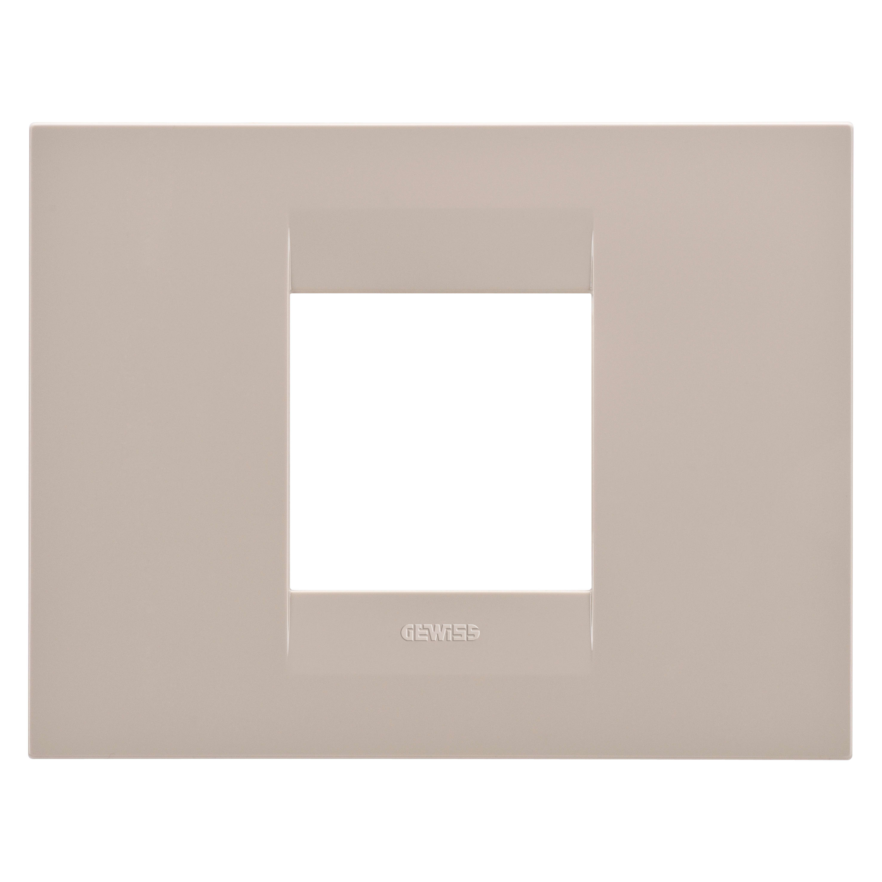 GEWISS - GEWGW16402TC PLACCA GEO - IN TECNOPOLIMERO - 2 POSTI - CANAPA - CHORUSMART