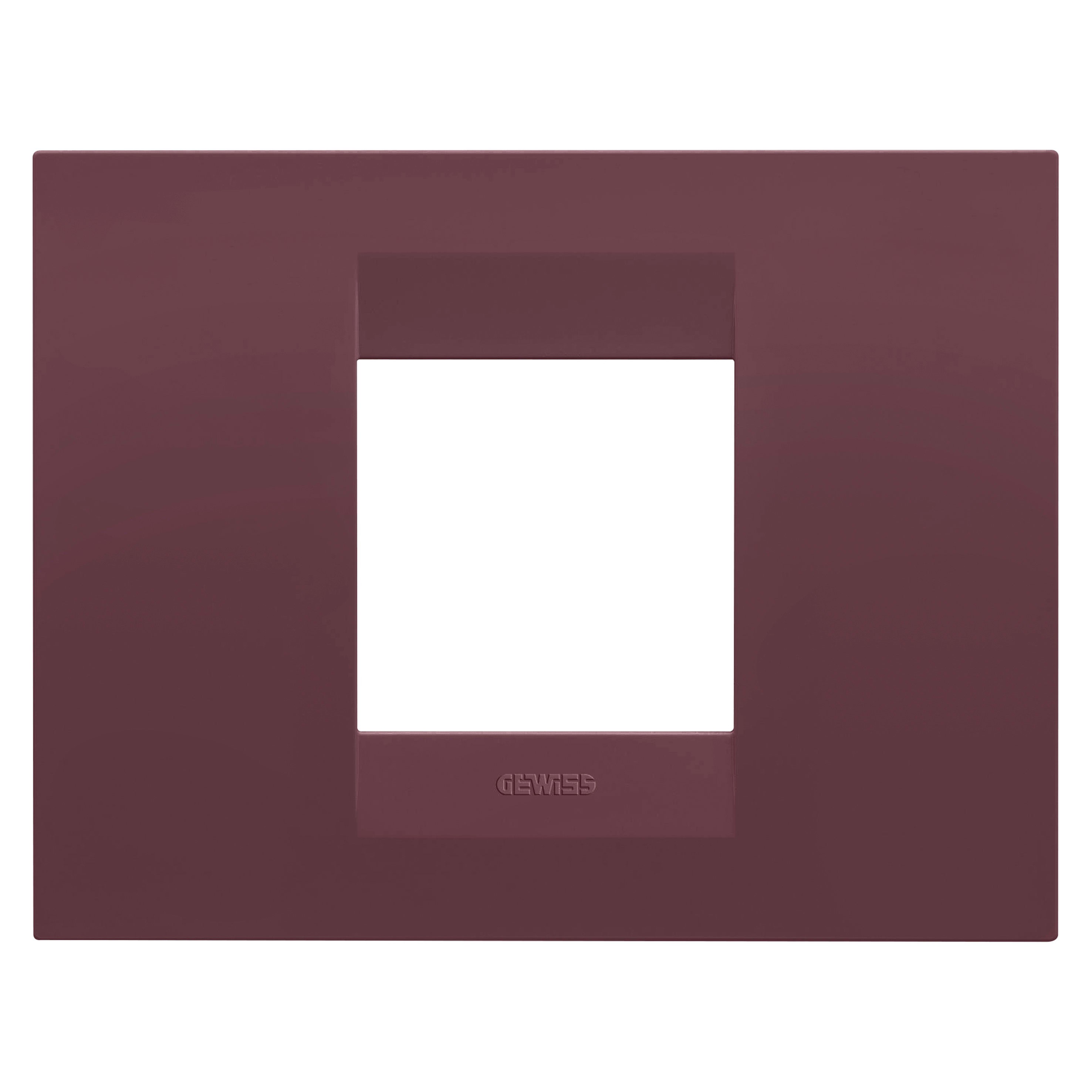 GEWISS - GEWGW16402VD PLACCA GEO - IN TECNOPOLIMERO VERNICIATO - 2 POSTI - TUSCAN RED - CHORUSMART