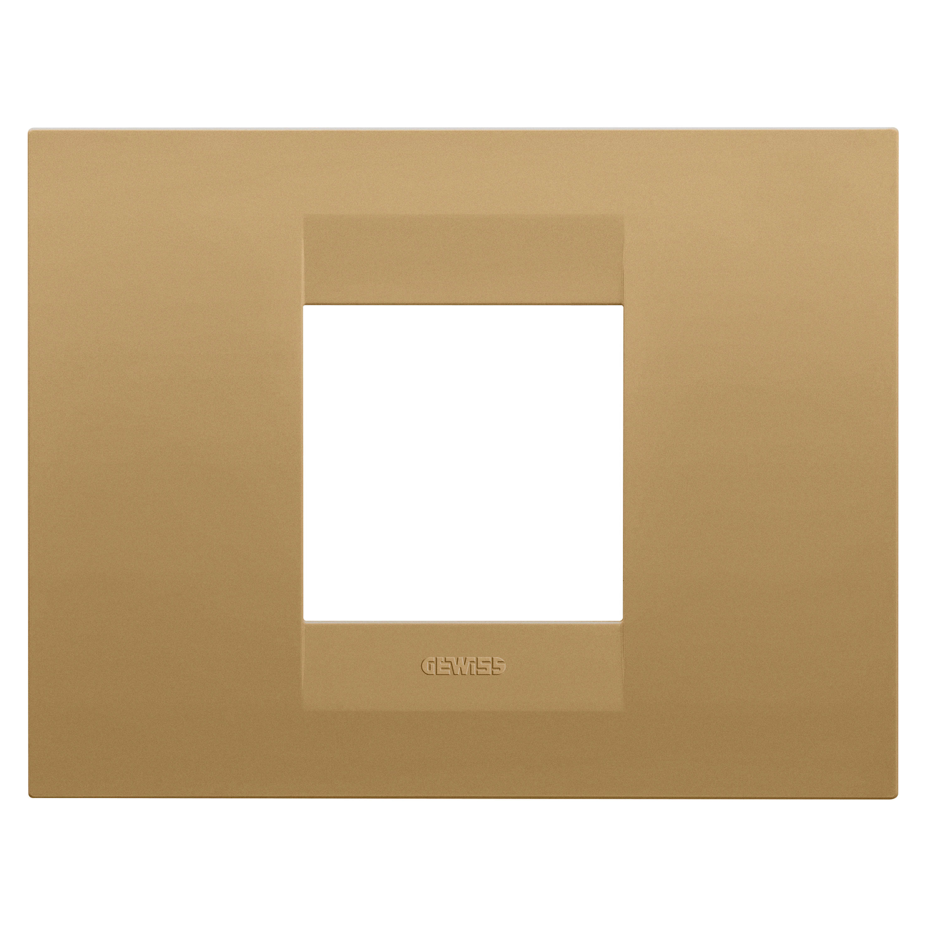 GEWISS - GEWGW16402VO PLACCA GEO - IN TECNOPOLIMERO VERNICIATO - 2 POSTI - ORO - CHORUSMART