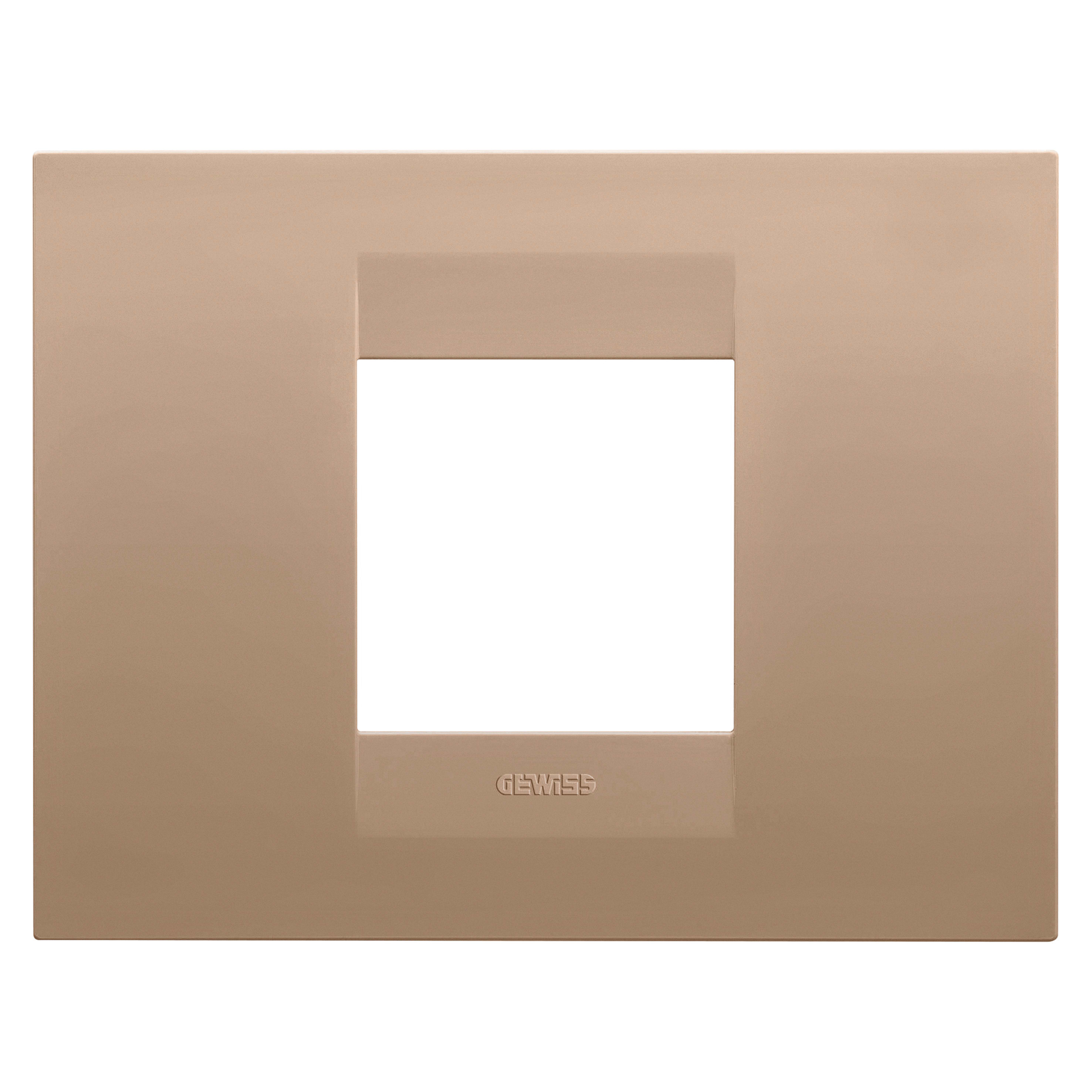 GEWISS - GEWGW16402VX PLACCA GEO - IN TECNOPOLIMERO VERNICIATO - 2 POSTI - RAME CHIARO - CHORUSMART