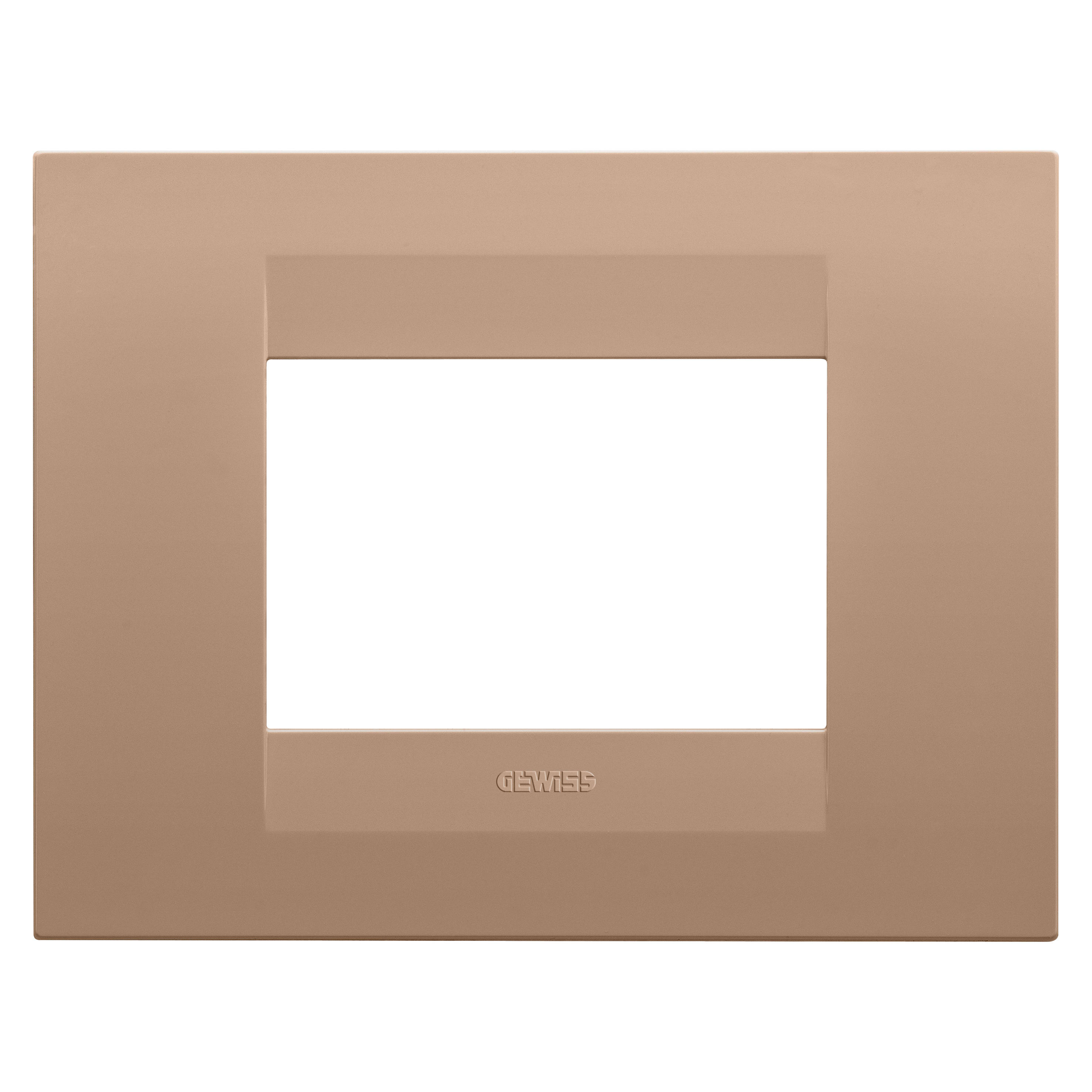 GEWISS - GEWGW16403VX PLACCA GEO - IN TECNOPOLIMERO VERNICIATO - 3 POSTI - RAME CHIARO - CHORUSMART
