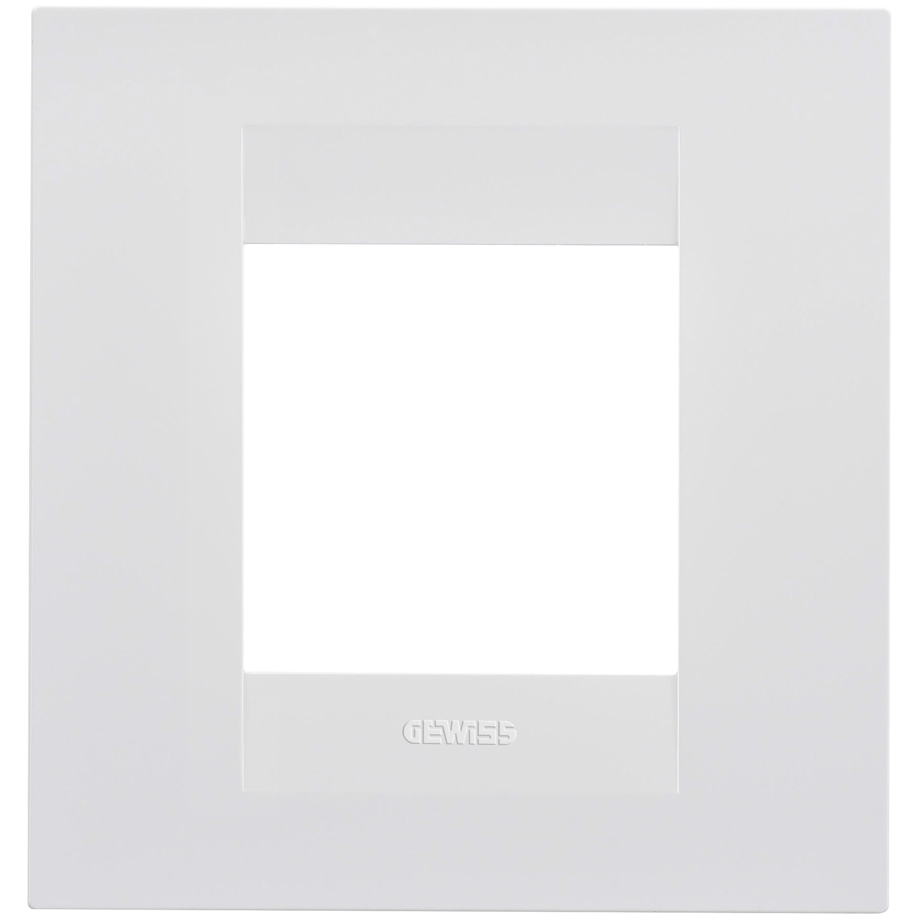 GEWISS - GEWGW16422VW PLACCA GEO INTERNATIONAL - IN TECNOPOLIMERO VERNICIATO - 2 POSTI - BIANCO SATINATO - CHORUSMART