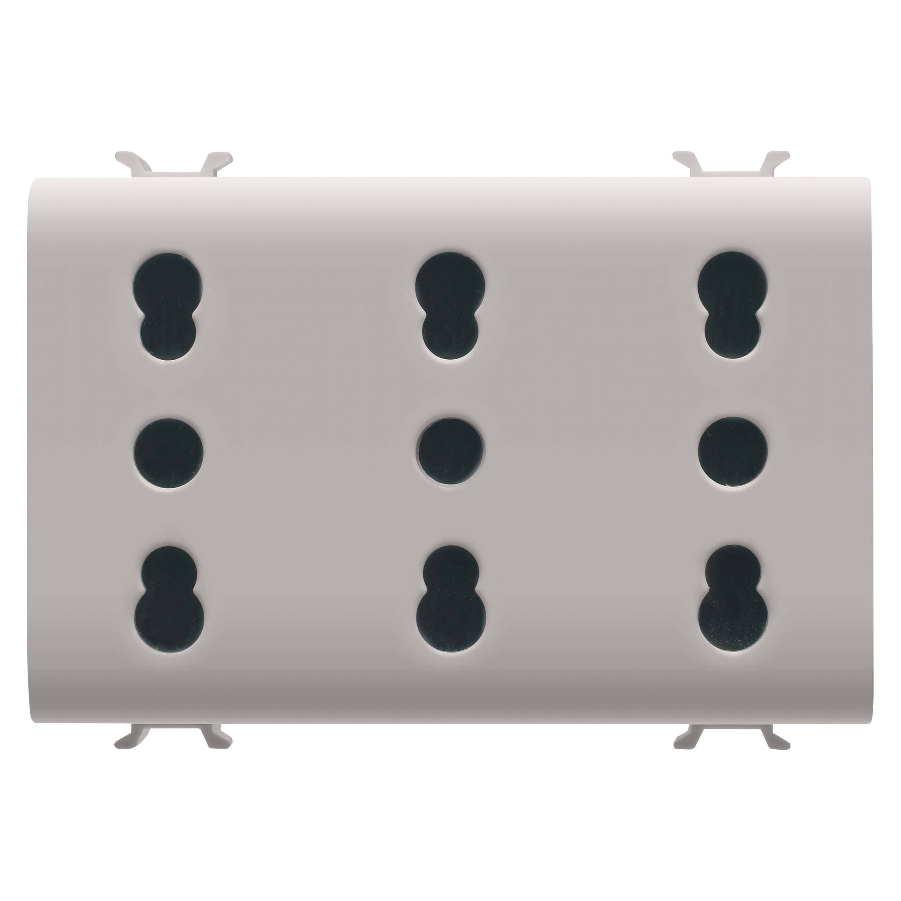 GEWISS - GEWGW13209 PRESA TRIPLA STANDARD ITALIANO 250V ac - 3X2P+T 16A BIVALENTE - P11-P17 - 3 MODULI - NATURAL BEIGE SATINATO - CHORUSMART