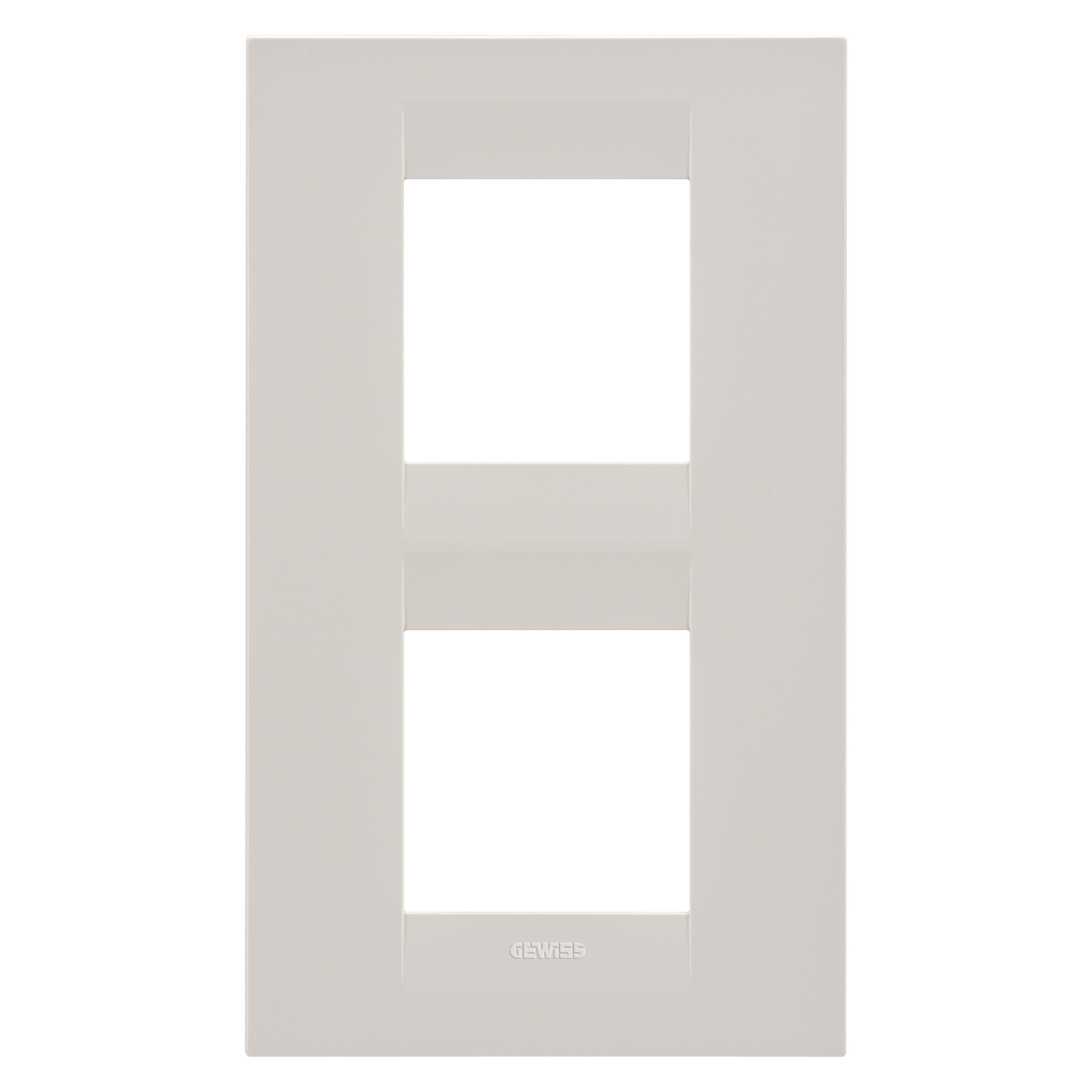 GEWISS - GEWGW16424TI PLACCA GEO INT.2+2M V.71 AVORIO