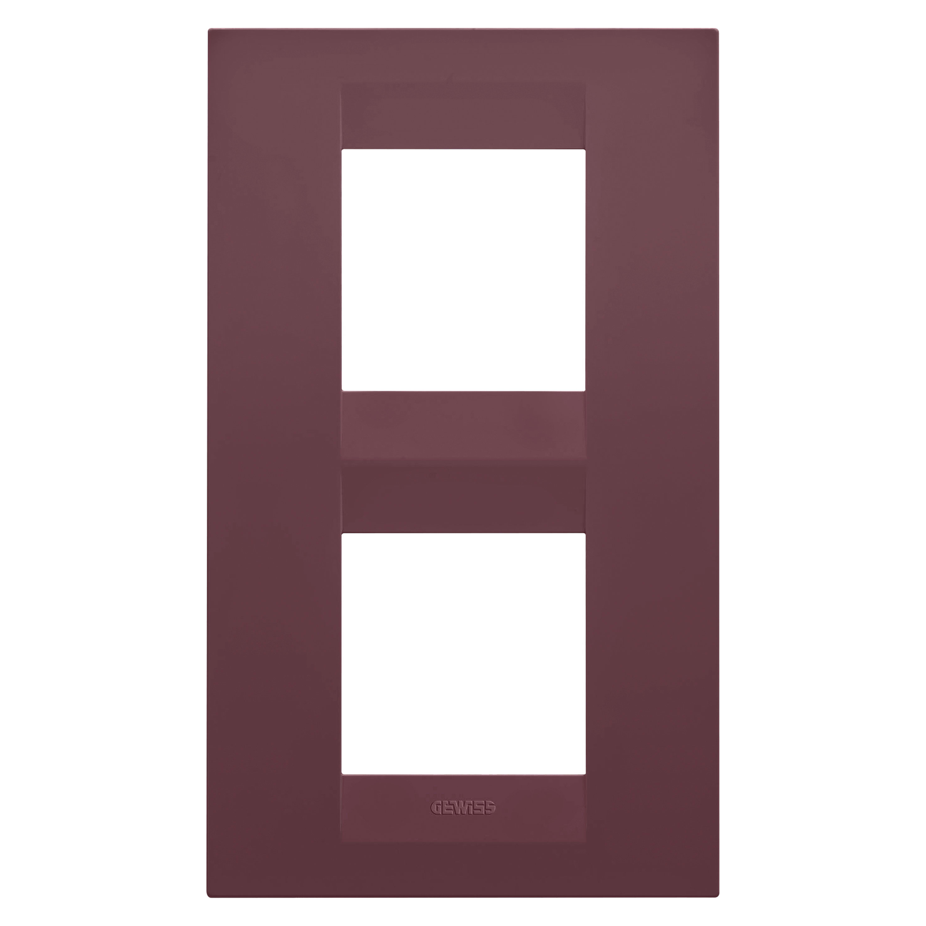 GEWISS - GEWGW16424VD PLACCA GEO INTERNATIONAL - IN TECNOPOLIMERO VERNICIATO - 2+2 POSTI VERTICALE - TUSCAN RED - CHORUSMART