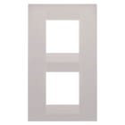 GEWISS - GEWGW16424VL PLACCA GEO INTERNATIONAL - IN TECNOPOLIMERO VERNICIATO - 2+2 POSTI VERTICALE - NATURAL BEIGE - CHORUSMART