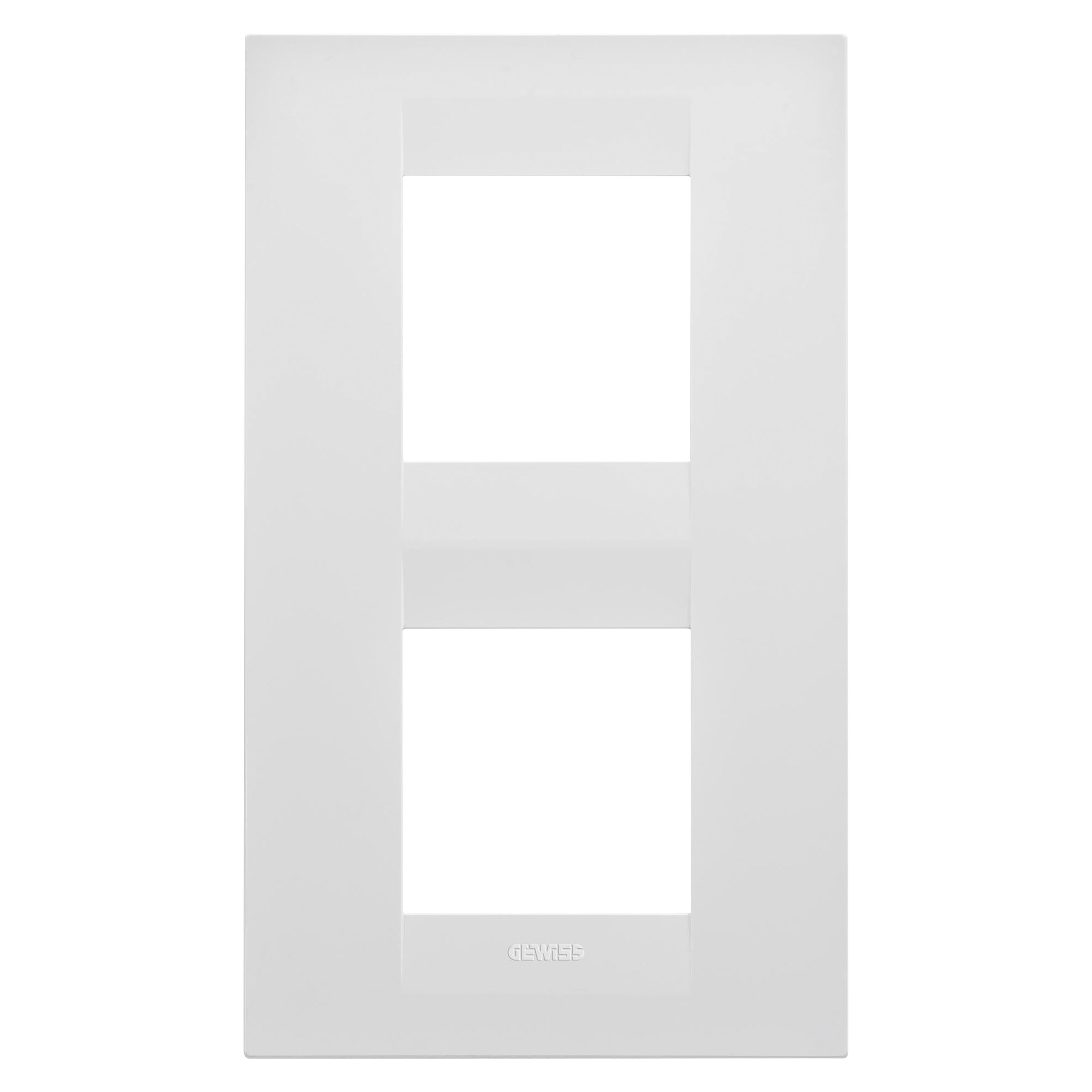 GEWISS - GEWGW16424VW PLACCA GEO INT.2+2M V BIANCO SATINATO